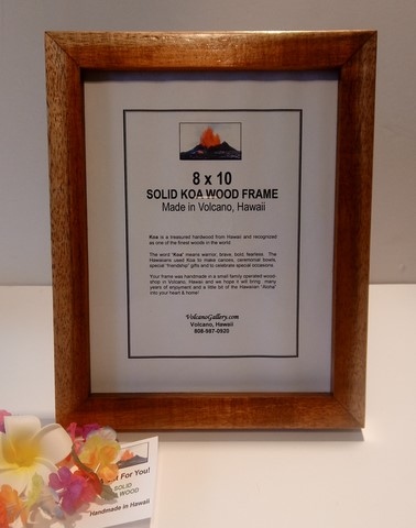 8x10 Solid Koa Wood Frames - Handmade in Volcano Hawaii 