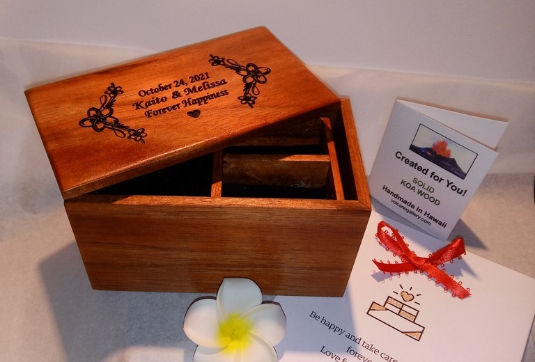 Solid Koa Wood Keepsake Box or Jewelry Box