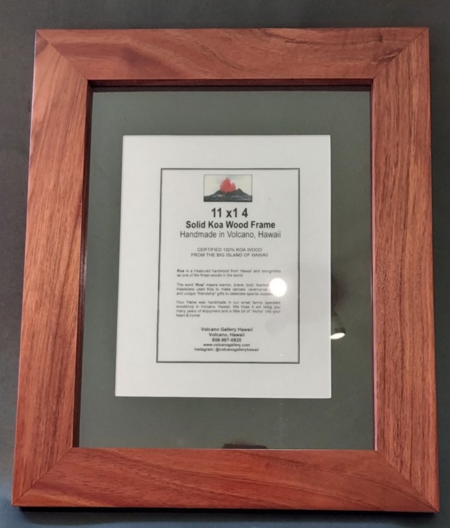 Solid Koa Wood Frame 11x14 - Handmade in Hawaii 
