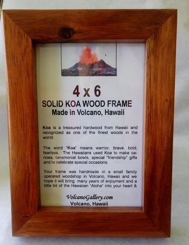 4x6 Solid Koa Wood Frame - Handmade in Volcano Hawaii