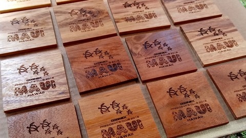 Solid Koa Wood Coasters - Hawaii Conference Gift