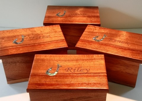 Koa Wood box with Fishhook Design