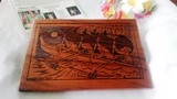 Engraved Koa Wood Canoe Plaque